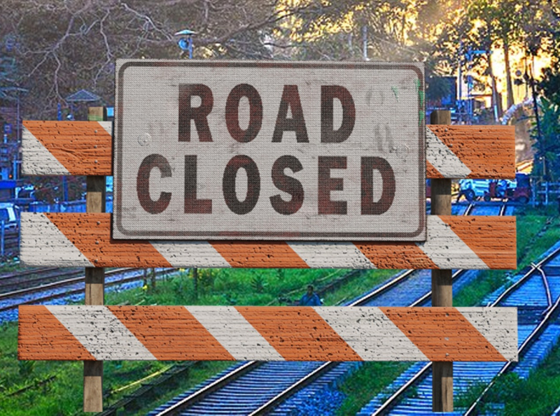 The road will be closed due to maintenance work on the Kadugannawa railway line